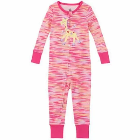 3-pack Kids Headquarters Kids' Cotton Sleepers, Giraffe - Picture 2 of 7
